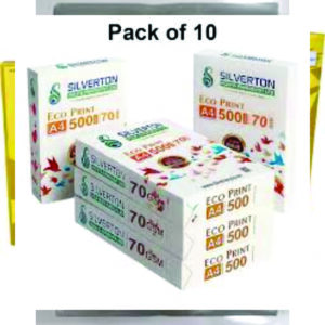 70 GSM  silverton Paper | a4| 70 GSM | Box(10 Rim)