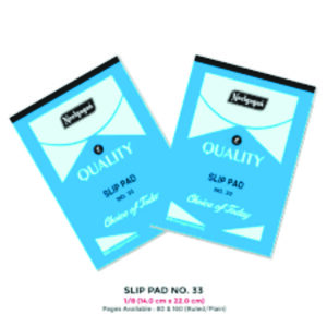         33 NUMBER  NOTE PAD 